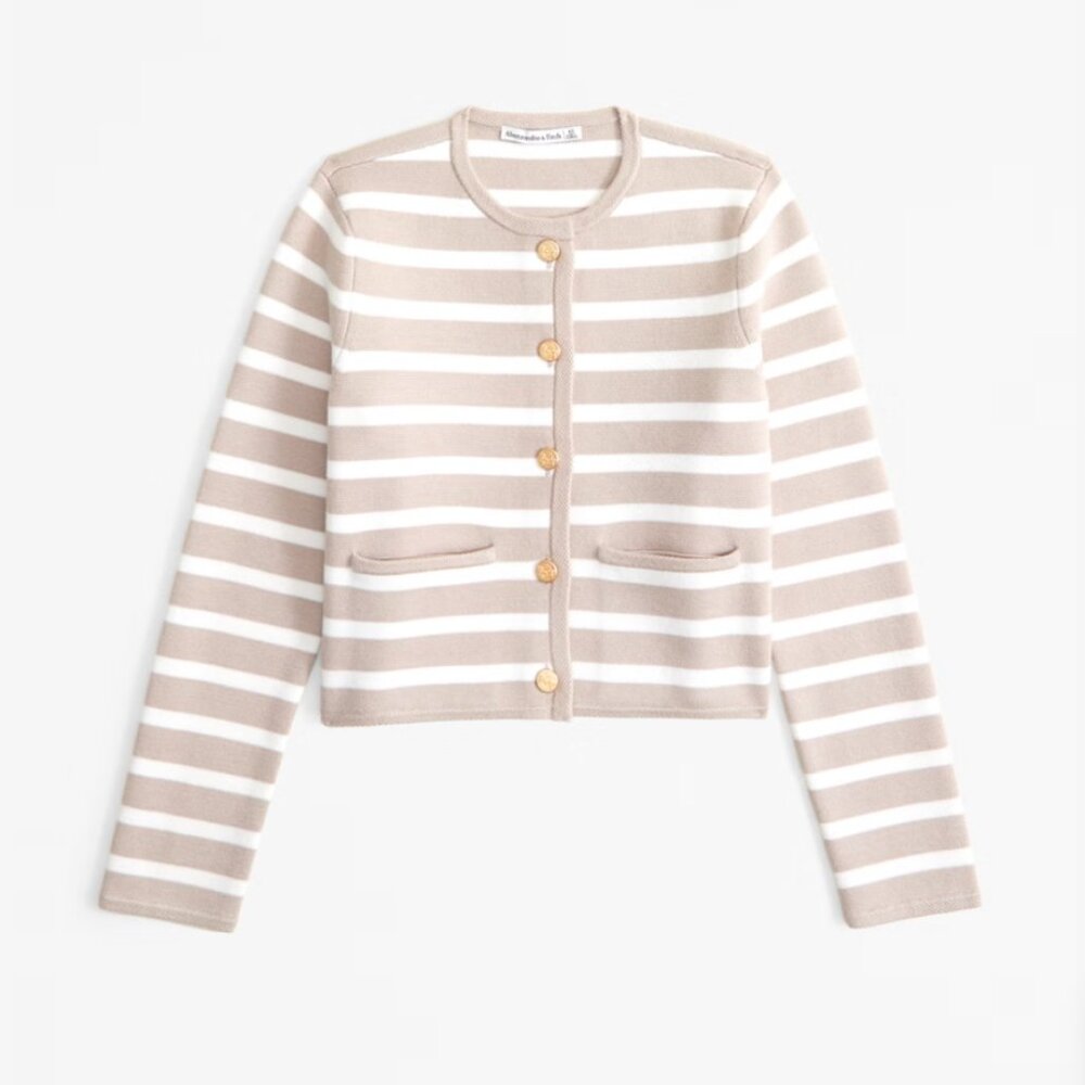 NWT Abercrombie & Fitch Stripped sweater jacket - Size XS